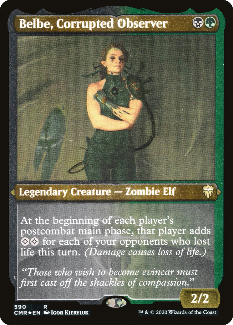 Belbe, Corrupted Observer (Foil Etched) (CMR-590) [Commander Legends] Etched Foil