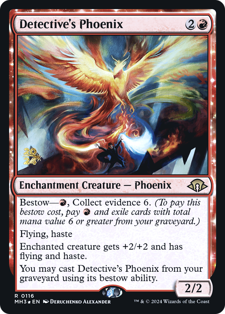 Detective's Phoenix (PRE-116S) [Modern Horizons 3 Promos] Foil