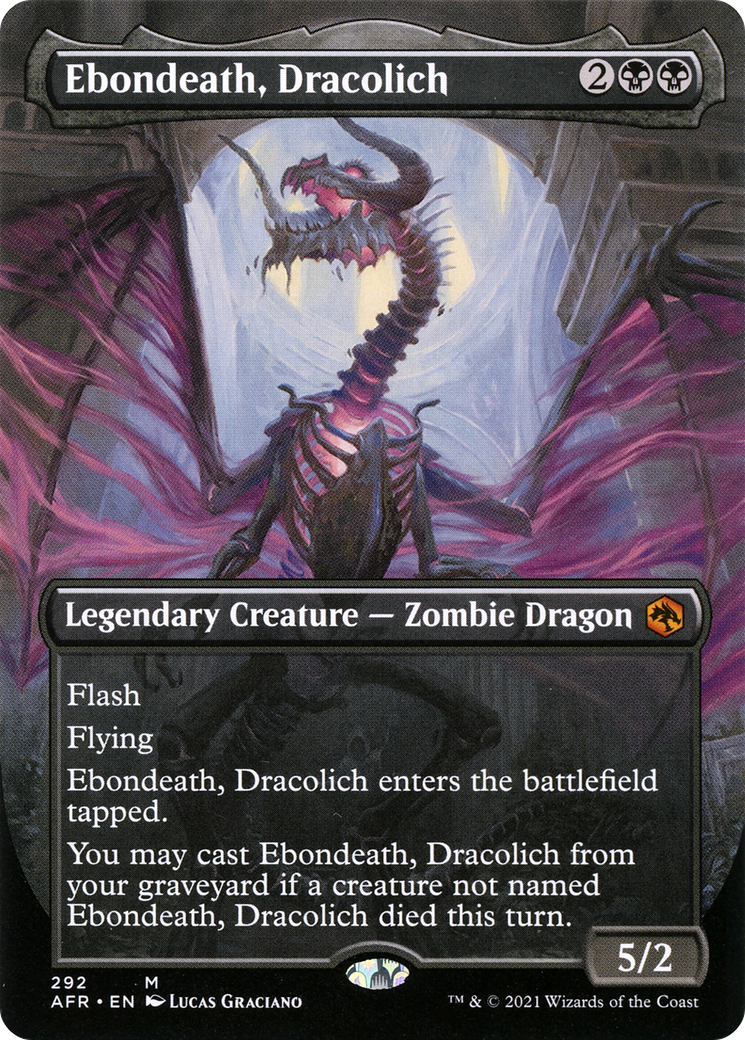 Ebondeath, Dracolich (Borderless) (AFR-292) (Borderless) [Adventures in the Forgotten Realms]