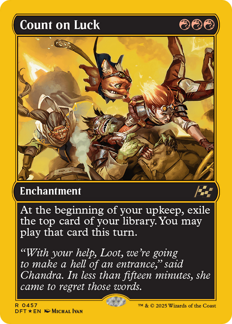Count on Luck (DFT-457) [Aetherdrift]: (enchantment) Foil