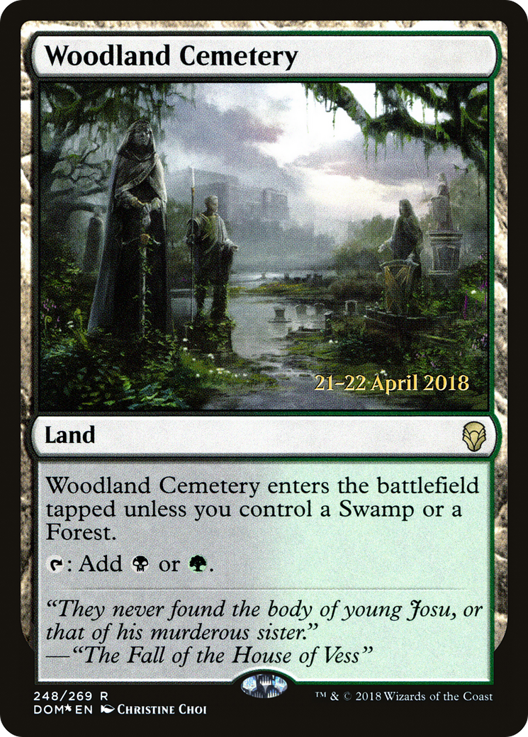 Woodland Cemetery (PRE-248S) [Dominaria Promos] Foil