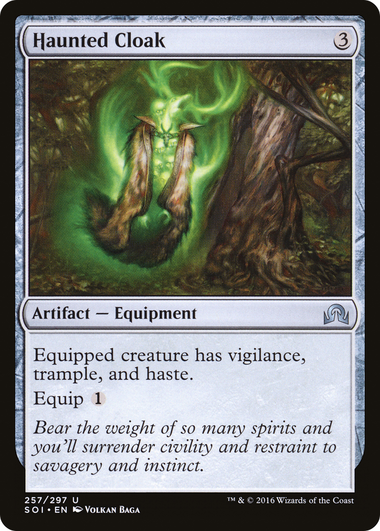 Haunted Cloak (SOI-257) [Shadows over Innistrad] Foil
