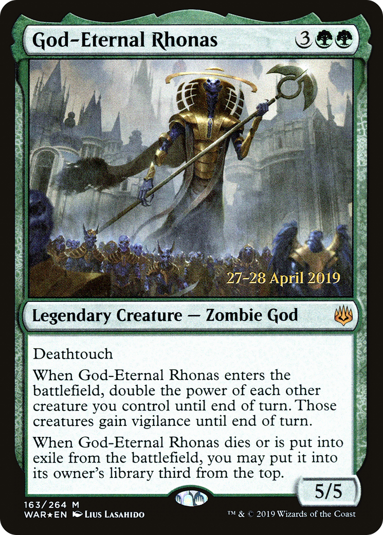 God-Eternal Rhonas (PRE-163S) [War of the Spark Promos] Foil
