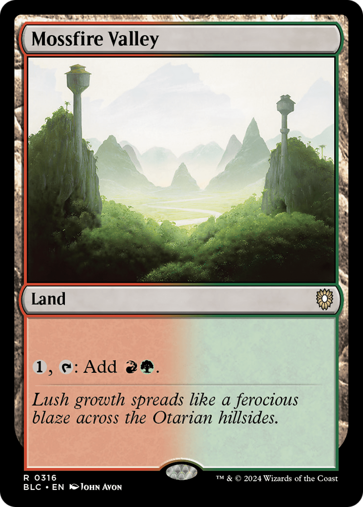 Mossfire Valley (BLC-316) [Bloomburrow Commander]