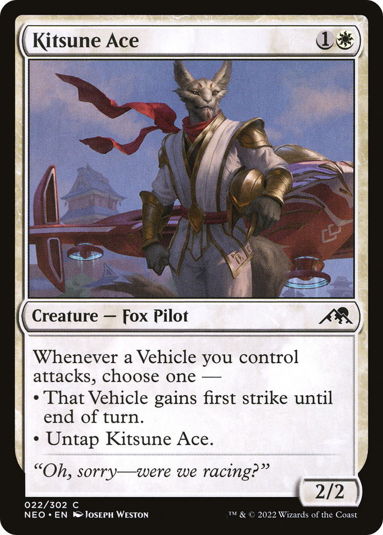 Kitsune Ace (NEO-022) [Kamigawa: Neon Dynasty] Foil