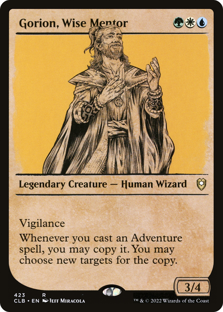 Gorion, Wise Mentor (CLB-423) [Commander Legends: Battle for Baldur's Gate]: (Showcase)