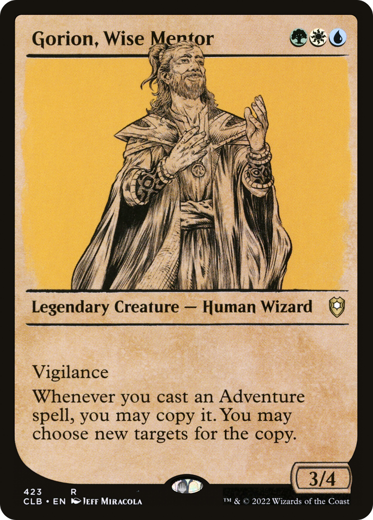 Gorion, Wise Mentor (Showcase) (CLB-423) [Commander Legends: Battle for Baldur's Gate]