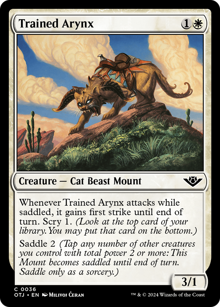 Trained Arynx (OTJ-036) [Outlaws of Thunder Junction] Foil