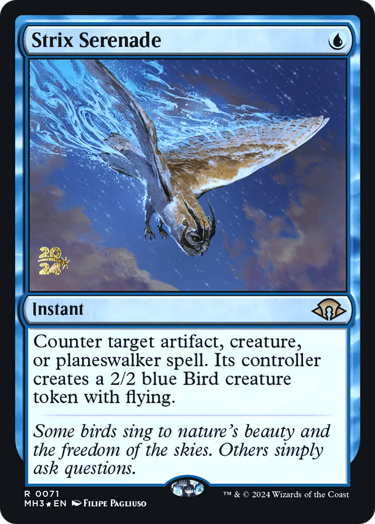 Strix Serenade (PRE-071) [Modern Horizons 3 Promos] Foil