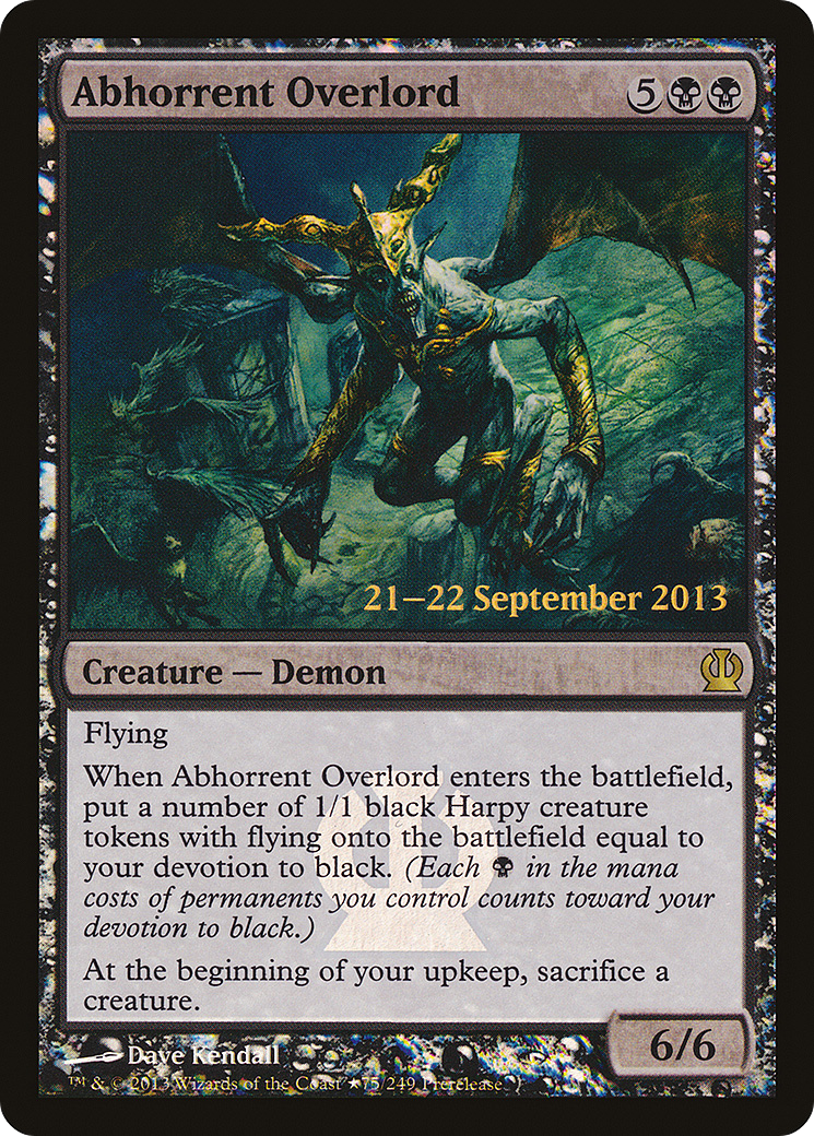 Abhorrent Overlord (PRE-75★) [Theros Promos] Foil