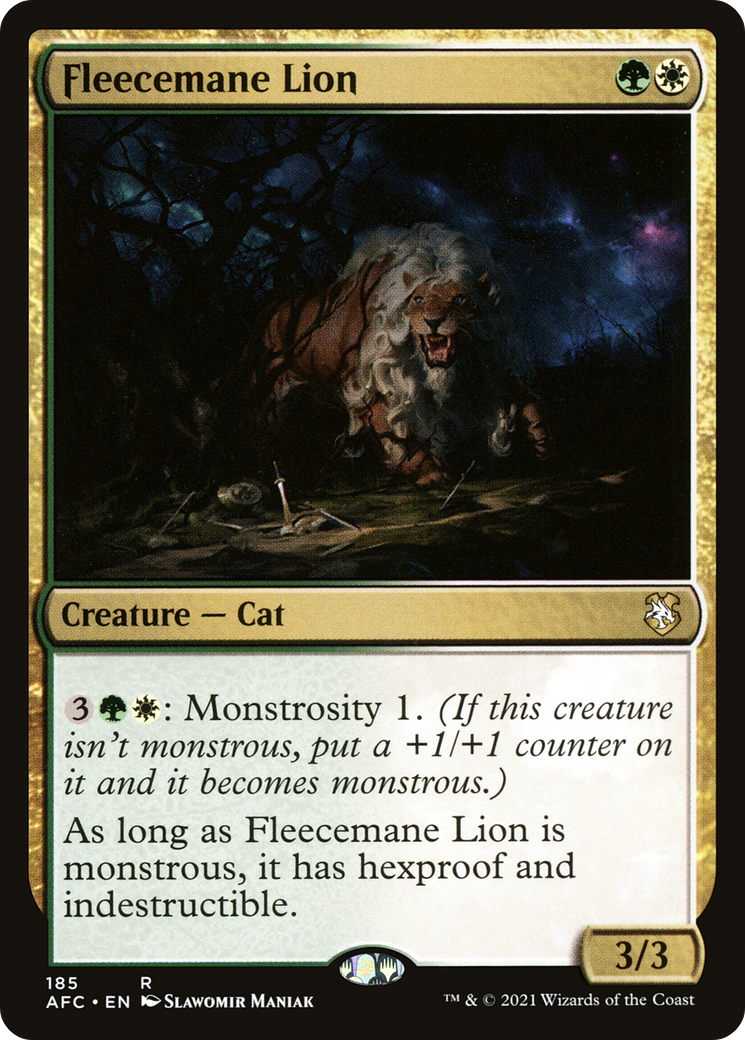 Fleecemane Lion (AFC-185) [Forgotten Realms Commander]