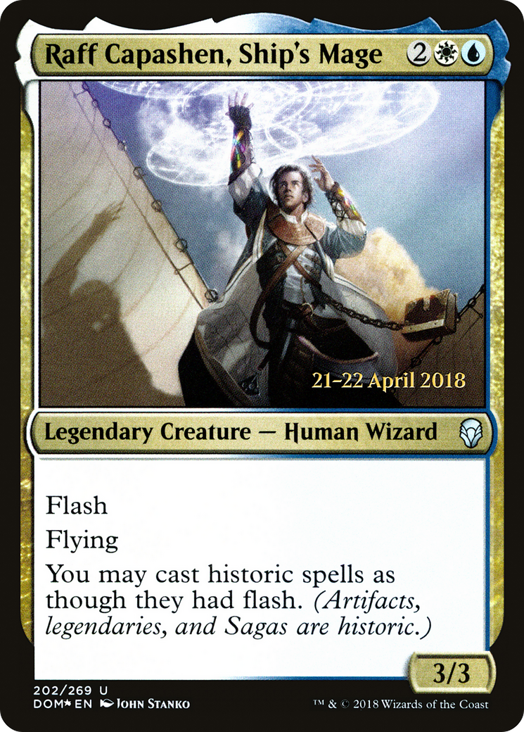 Raff Capashen, Ship's Mage (PRE-202S) [Dominaria Promos] Foil