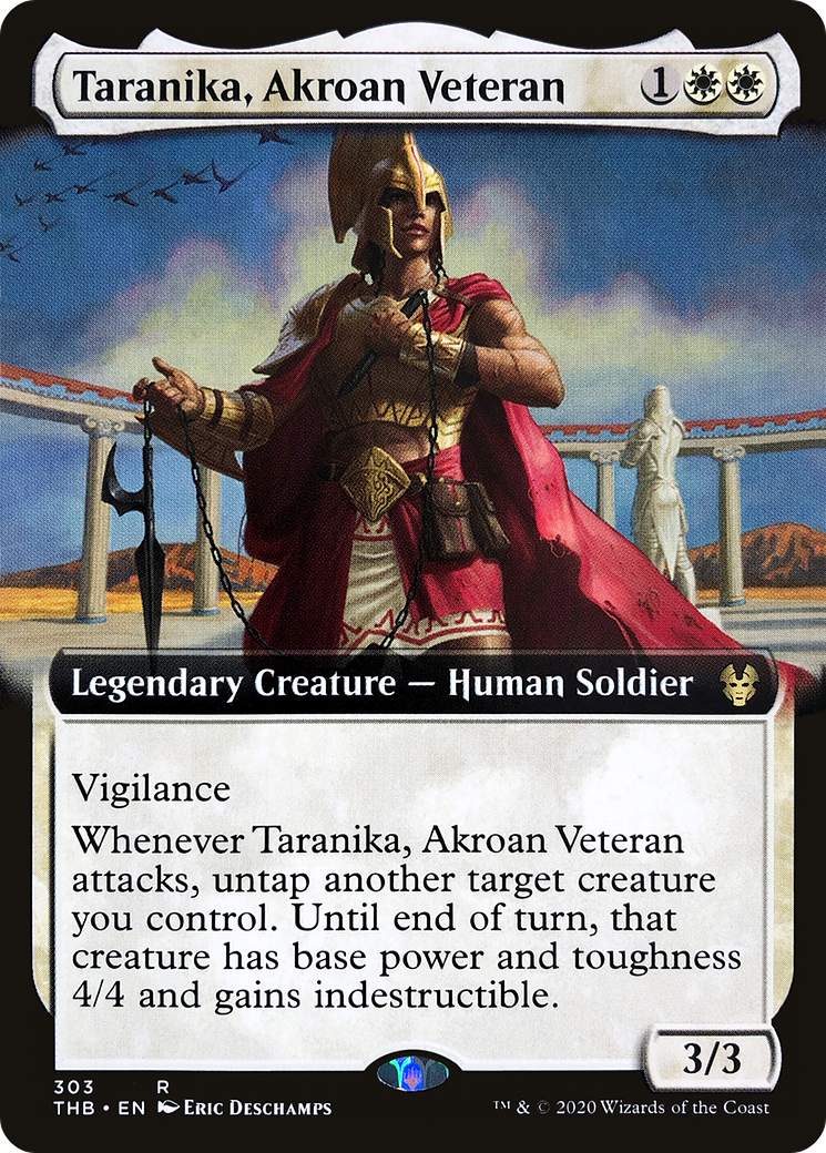 Taranika, Akroan Veteran (THB-303) [Theros Beyond Death]: (Extended Art)