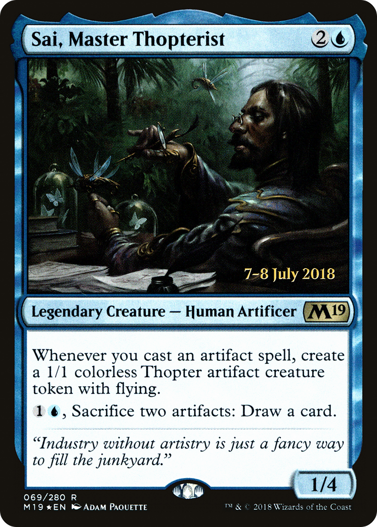 Sai, Master Thopterist (PRE-69S) [Core Set 2019 Promos] Foil