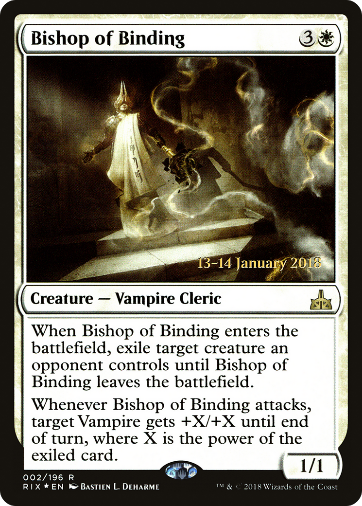 Bishop of Binding (PRE-02S) [Rivals of Ixalan Promos] Foil
