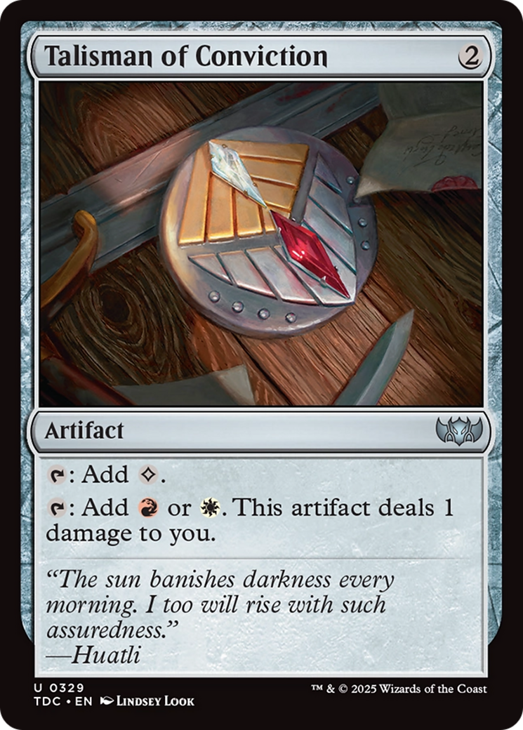 Talisman of Conviction (TDC-329) [Commander: Tarkir: Dragonstorm]