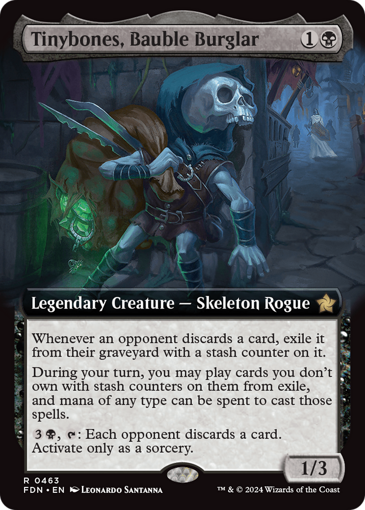Tinybones, Bauble Burglar (FDN-463) [Foundations]: (Extended Art) Foil