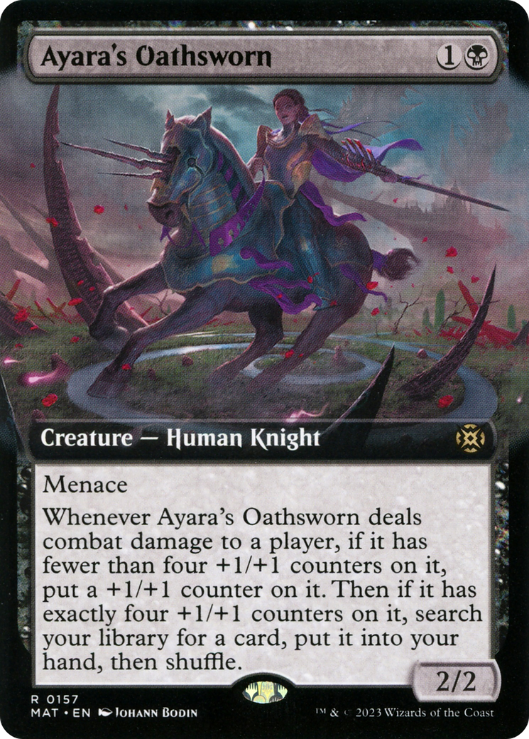 Ayara's Oathsworn (MAT-157) [March of the Machine: The Aftermath]: (Extended Art) Foil