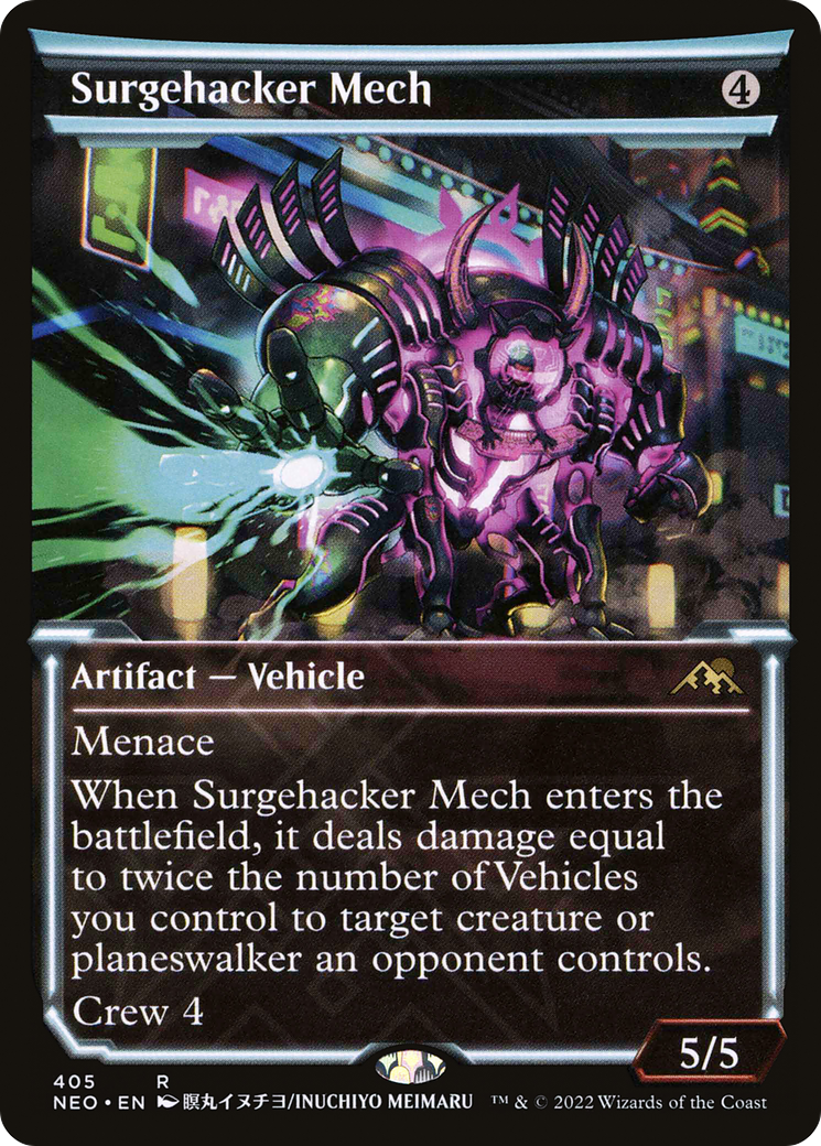 Surgehacker Mech (Showcase) (NEO-405) [Kamigawa: Neon Dynasty]