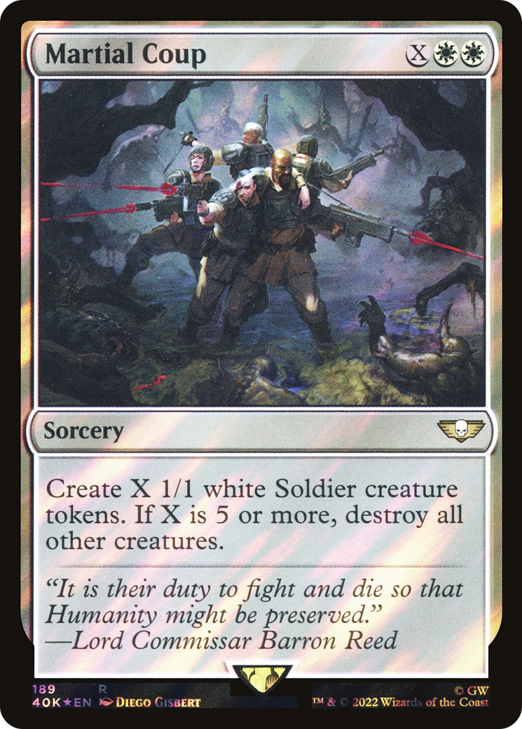 Martial Coup (Surge Foil) (40K-189) [Warhammer 40,000 Commander] Foil