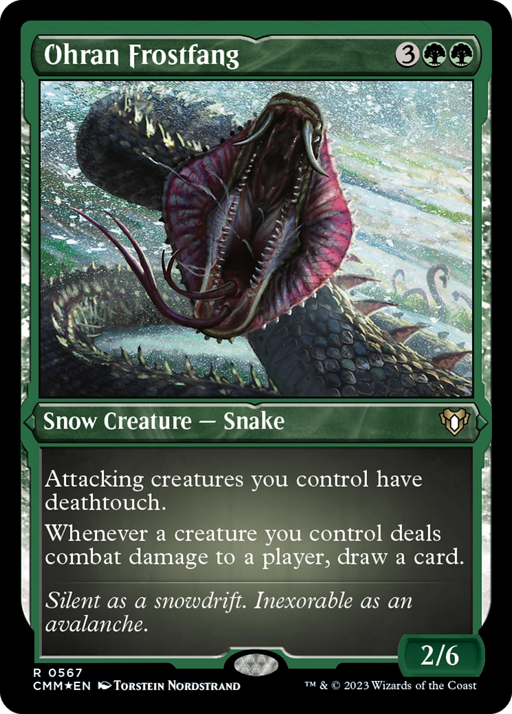 Ohran Frostfang (CMM-567) [Commander Masters]: (snow) Etched Foil