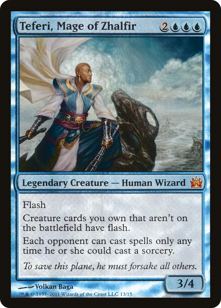 Teferi, Mage of Zhalfir (V11-013) [From the Vault: Legends] Foil
