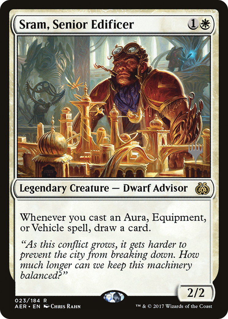 Sram, Senior Edificer (PPKHM-23P) [Aether Revolt Promos] Foil