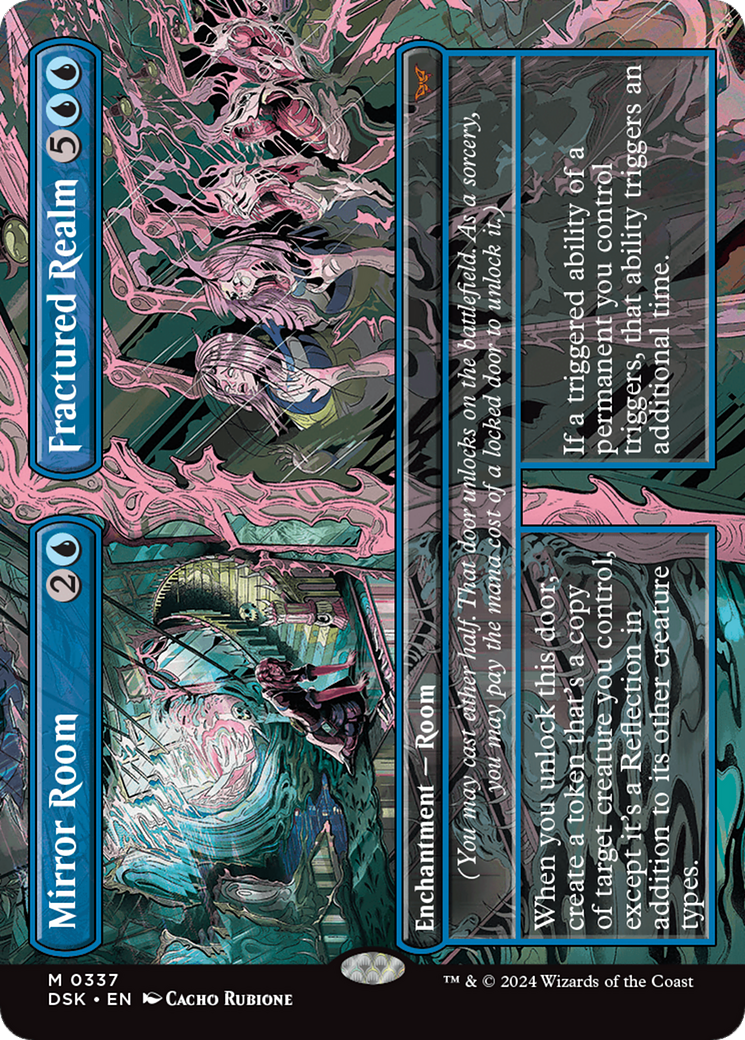Mirror Room // Fractured Realm (DSK-337) [Duskmourn: House of Horror] (Borderless) Foil