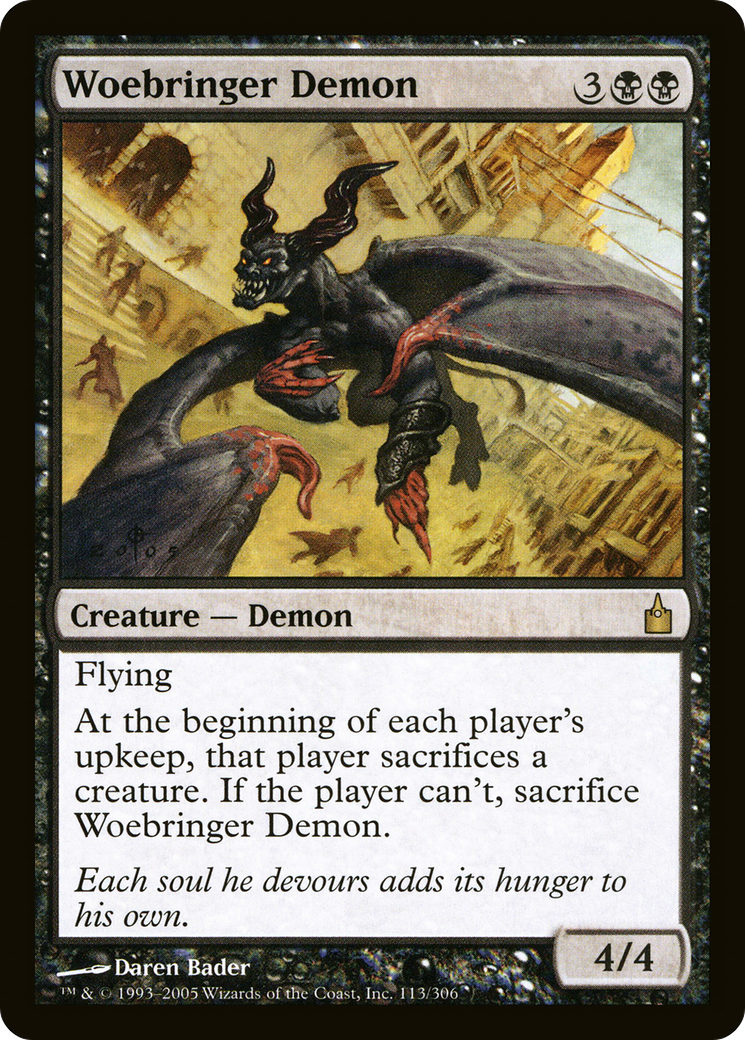 Woebringer Demon (RAV-113) [Ravnica: City of Guilds]