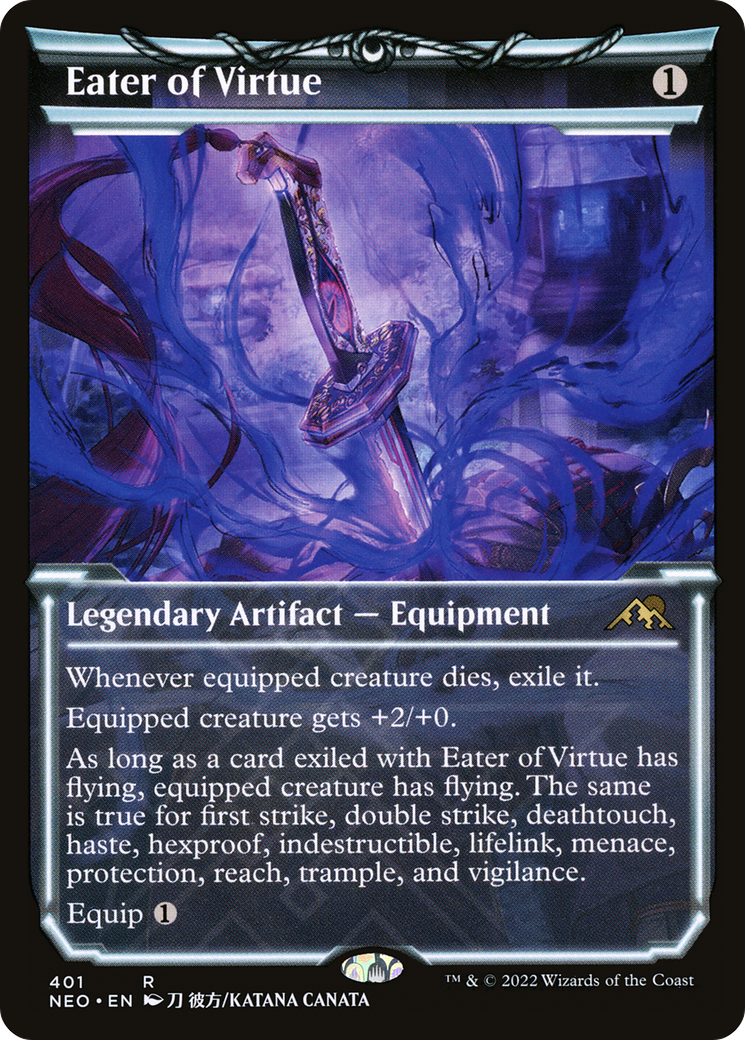 Eater of Virtue (Showcase) (NEO-401) [Kamigawa: Neon Dynasty]