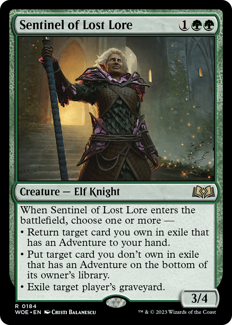 Sentinel of Lost Lore (WOE-184) [Wilds of Eldraine]