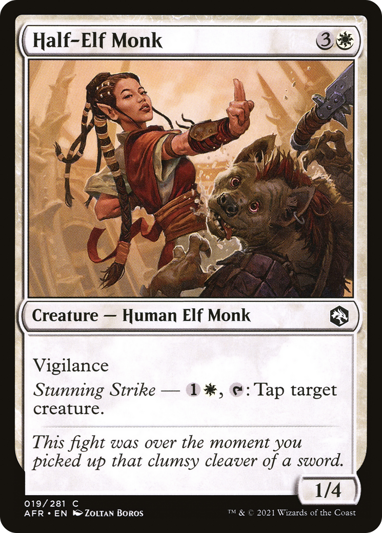 Half-Elf Monk (AFR-019) [Adventures in the Forgotten Realms] Foil