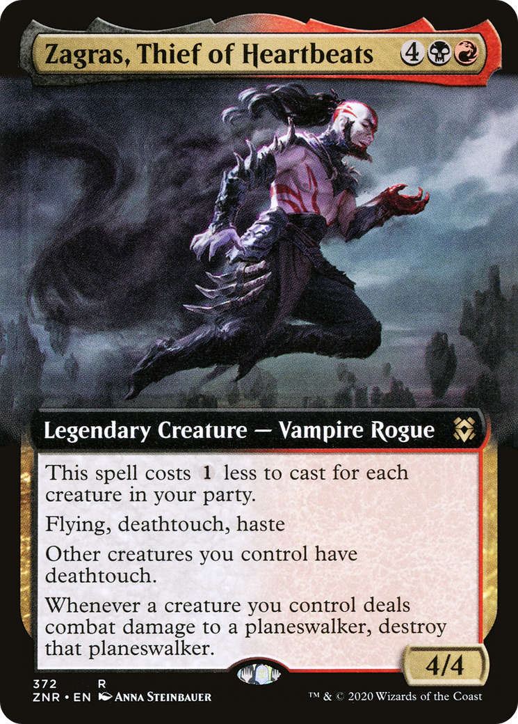 Zagras, Thief of Heartbeats (Extended Art) (ZNR-372) [Zendikar Rising]