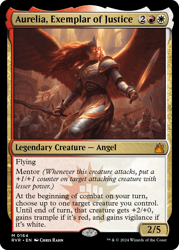 Aurelia, Exemplar of Justice (RVR-164) [Ravnica Remastered]