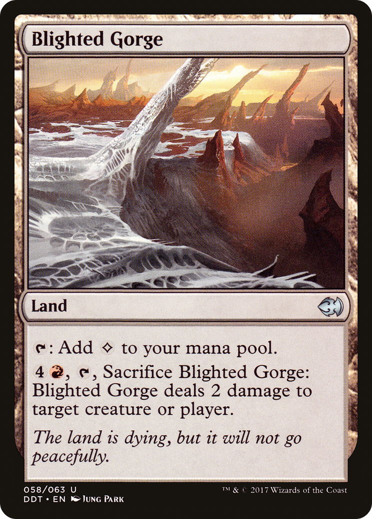 Blighted Gorge (DDT-058) [Duel Decks: Merfolk vs. Goblins]