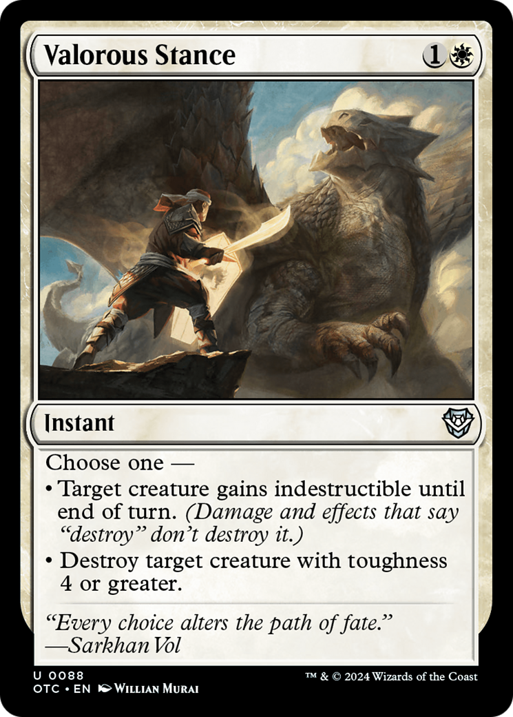 Valorous Stance (OTC-088) [Outlaws of Thunder Junction Commander]