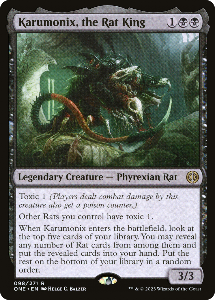 Karumonix, the Rat King (ONE-098) [Phyrexia: All Will Be One] Foil