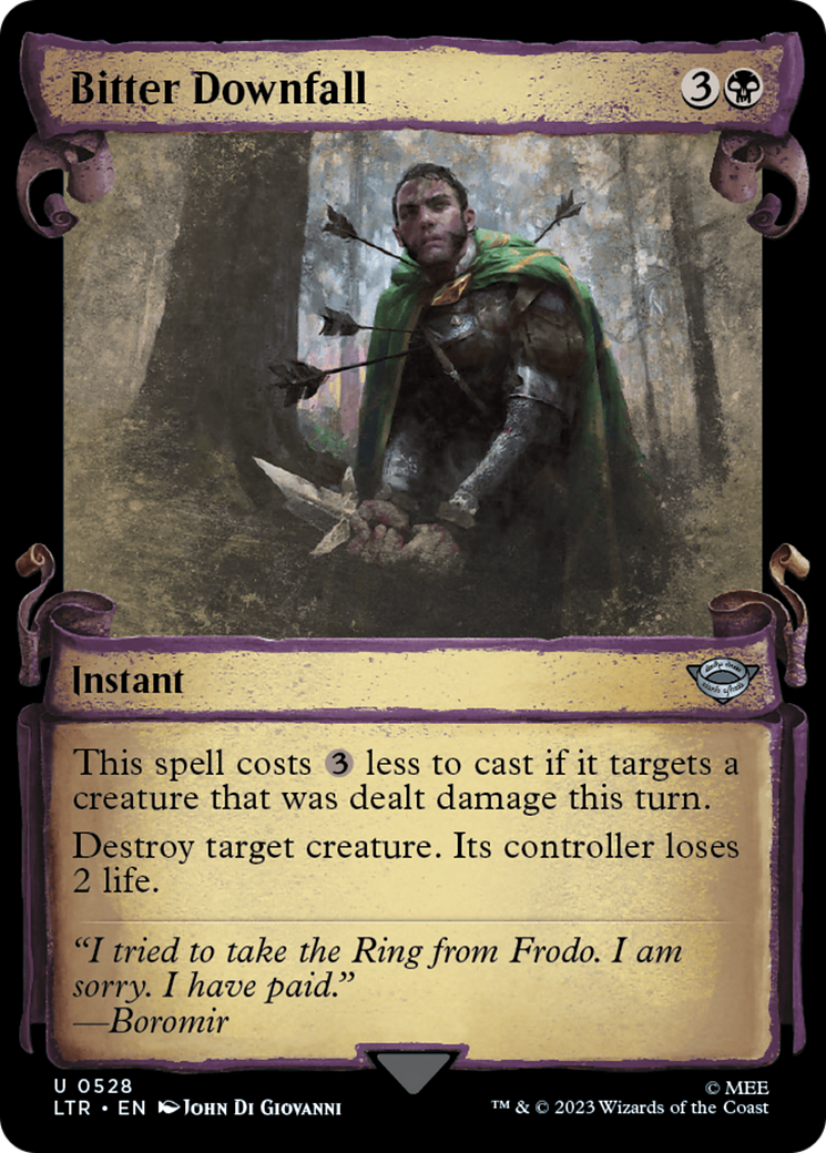Bitter Downfall (LTR-528) [The Lord of the Rings: Tales of Middle-earth]: (Showcase)