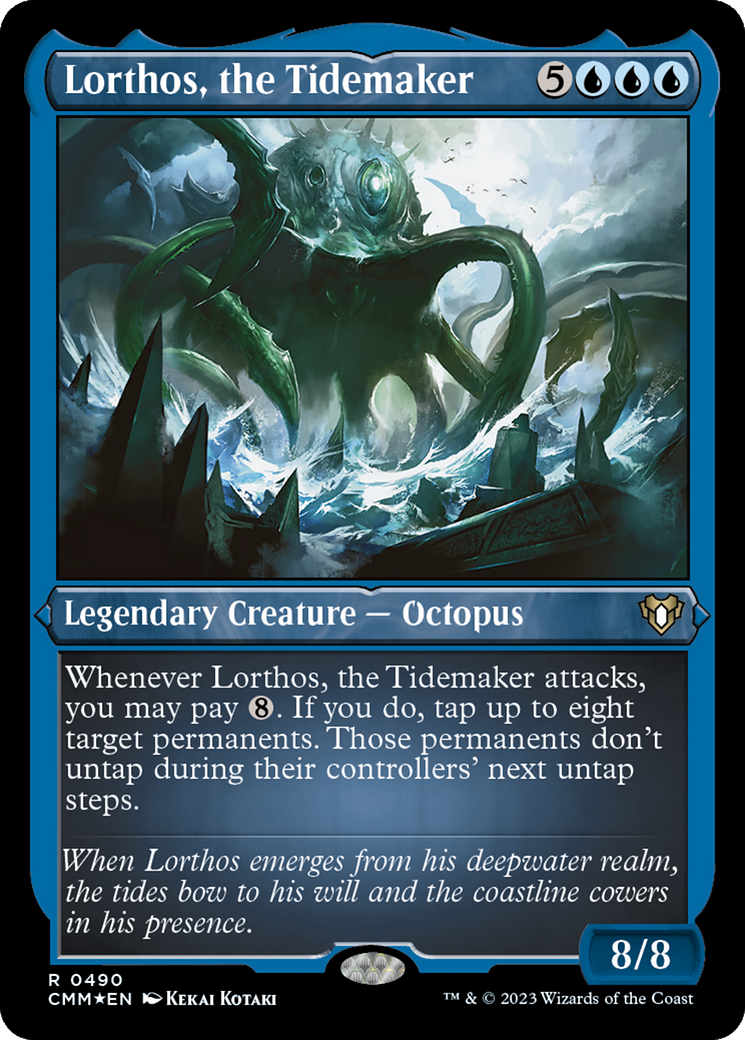 Lorthos, the Tidemaker (CMM-490) [Commander Masters] Etched Foil