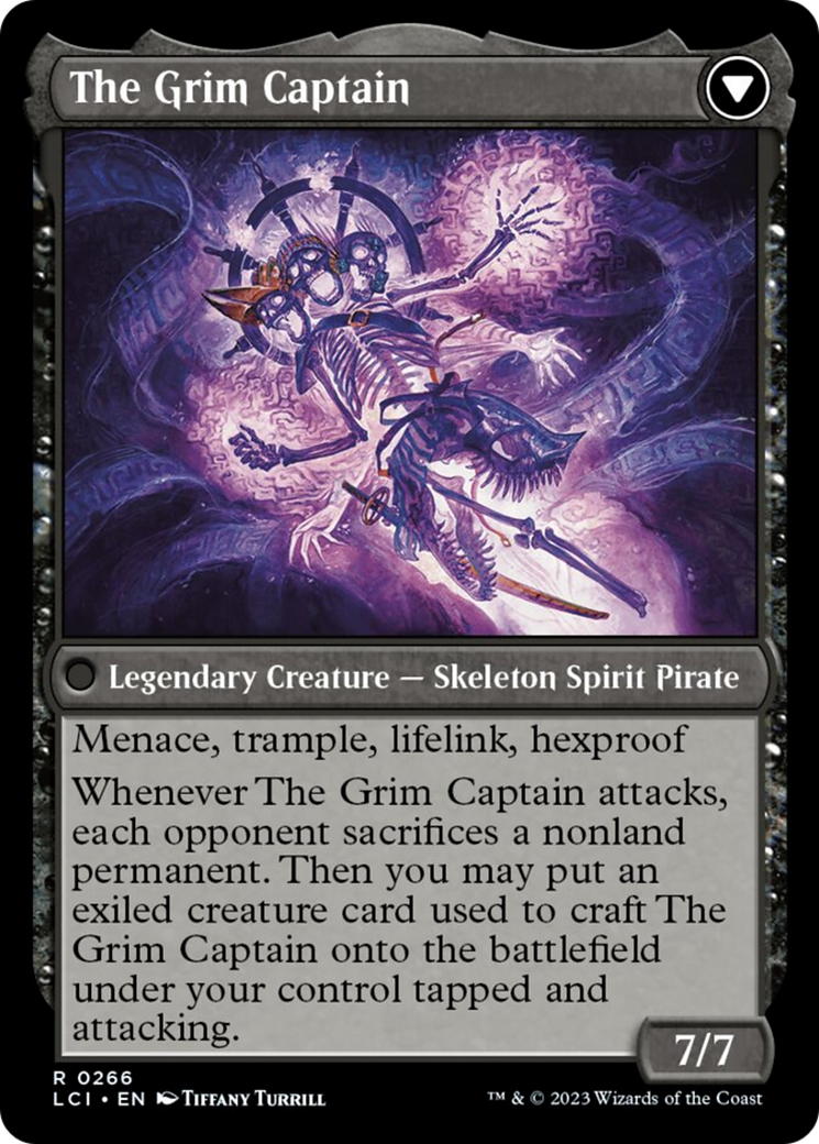 Throne of the Grim Captain // The Grim Captain (LCI-266) [The Lost Caverns of Ixalan] Foil