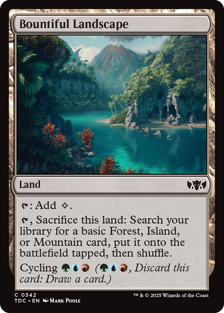 Bountiful Landscape (TDC-342) [Commander: Tarkir: Dragonstorm]