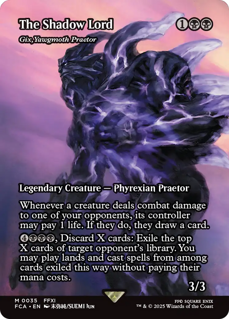 The Shadow Lord - Gix, Yawgmoth Praetor (Showcase) (FCA-035) [FINAL FANTASY: Through the Ages] / The Shadow Lord (Borderless)