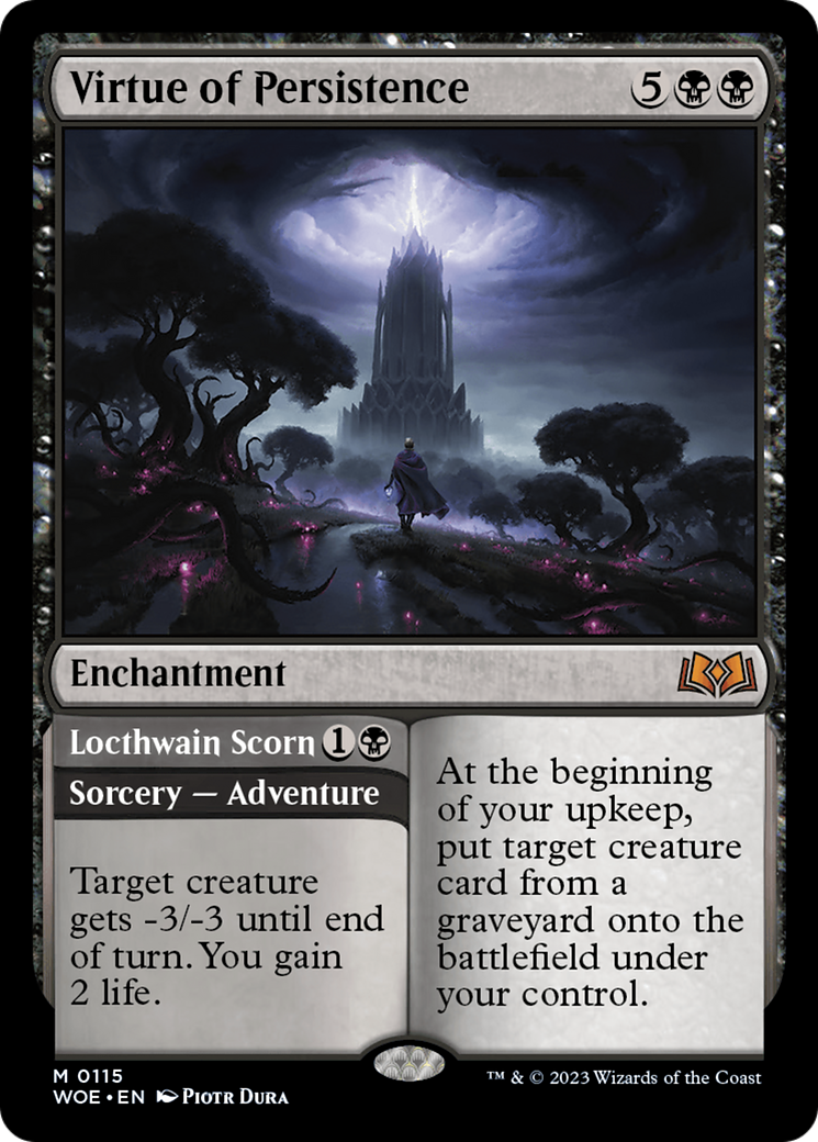 Virtue of Persistence // Locthwain Scorn (WOE-115) [Wilds of Eldraine]