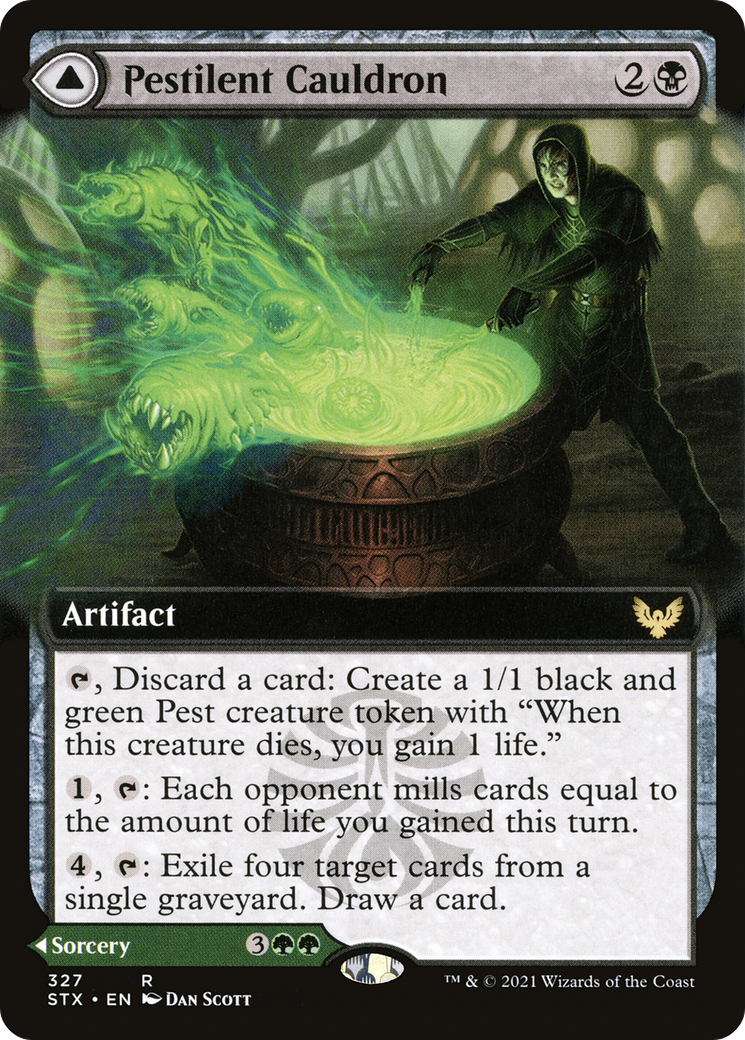 Pestilent Cauldron (Extended Art) (STX-327) [Strixhaven: School of Mages]