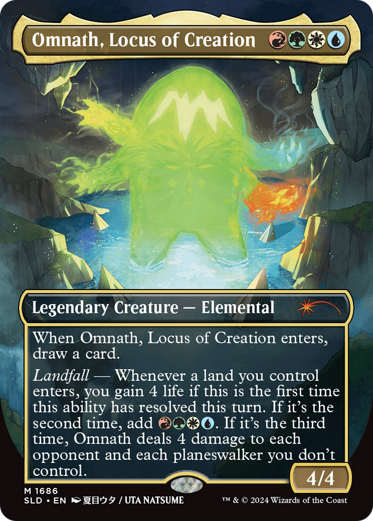 Omnath, Locus of Creation (SLD-1686) [Secret Lair Drop] (Borderless) Foil