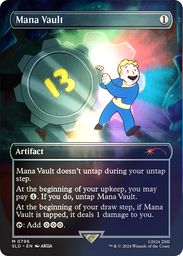 Mana Vault (SLD-796★) [Secret Lair Drop] (Borderless) Foil