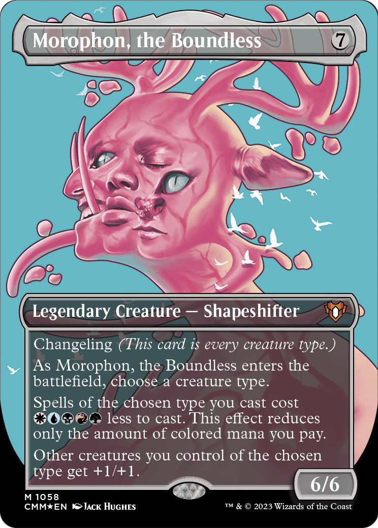 Morophon, the Boundless (Textured Foil) (CMM-1058) (Borderless) [Commander Masters] Foil