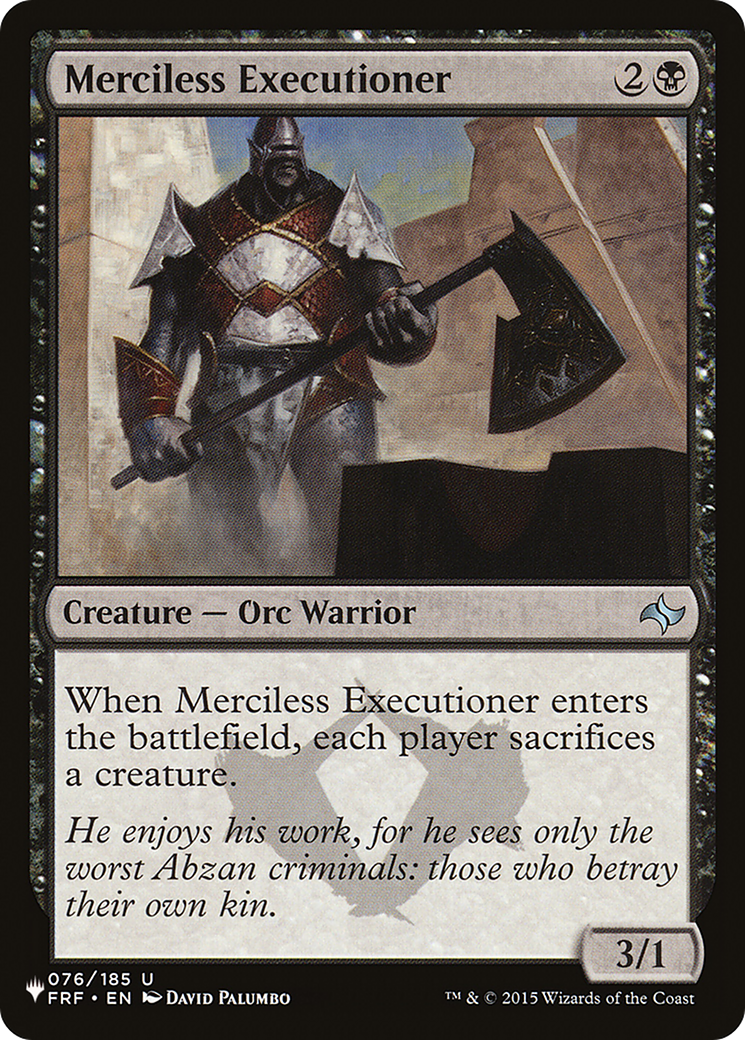 Merciless Executioner (LIST-FRF-76) [The List]