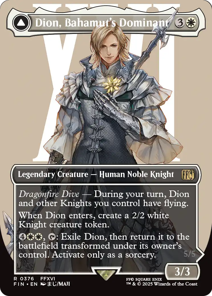Dion, Bahamut's Dominant (Borderless) (FIN-376) [FINAL FANTASY] Foil