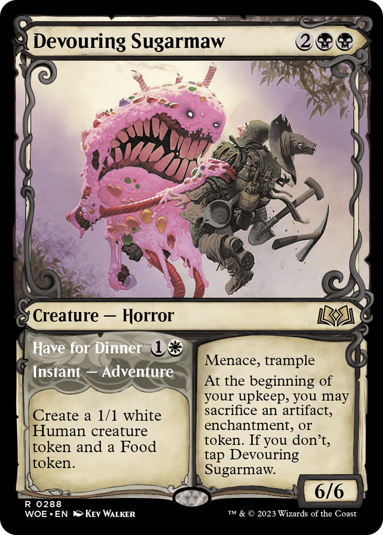 Devouring Sugarmaw // Have for Dinner (WOE-288) [Wilds of Eldraine]: (Showcase) Foil
